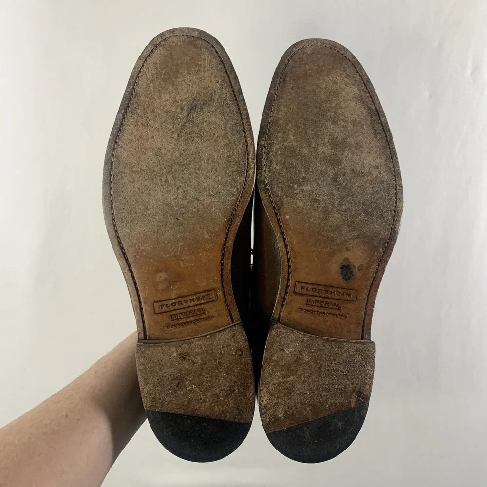 VTG Florsheim Imperial Mens Cap Toe Oxford Dress Shoes Size 11 D Brown Goodyear